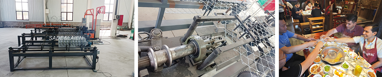Customers come to our factory to learn about the relevant techniques of operating Chain link fence machines